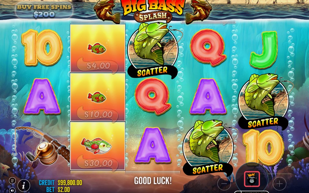 Free spins with Fisherman WILDs on every reel